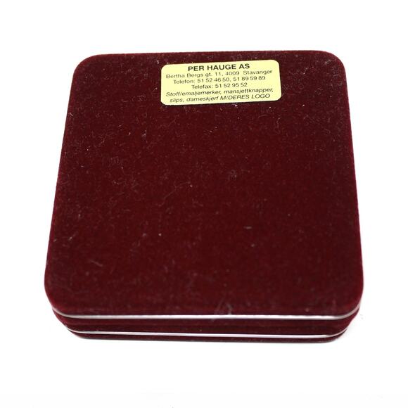 Vintage Per Hauge AS Cuff Links Tie Tac Set Velvet Box Man in Top Hat - Hey Viv - Picture 5 of 7